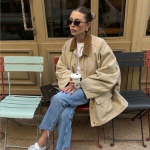 SHEIN Women’s Retro Casual Loose Jacket; lightweight; Windbreaker XS